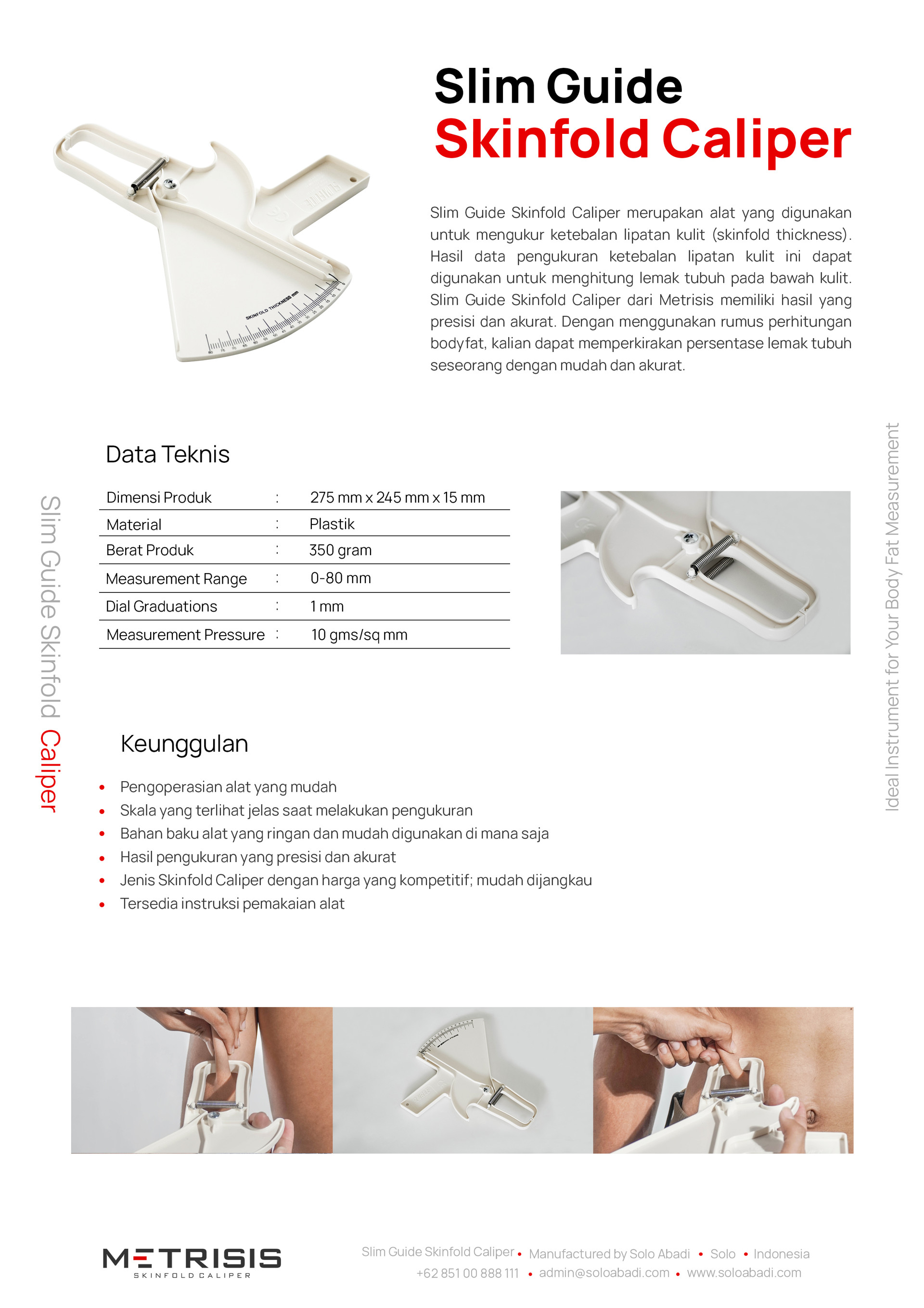 Brosur Slim Guide Skinfold Caliper