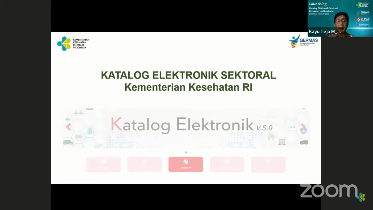 launching katalog elektronik sektoral dari kementerian kesehatan