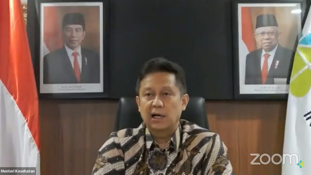 sambutan dari Menteri Kesehatan Budi Gunadi Sadikin 