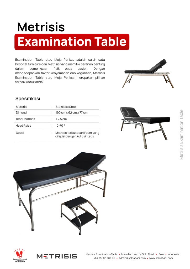 Metrisis Examination Table atau Meja Periksa