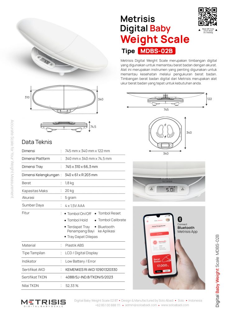 metrisis digital baby weight scale