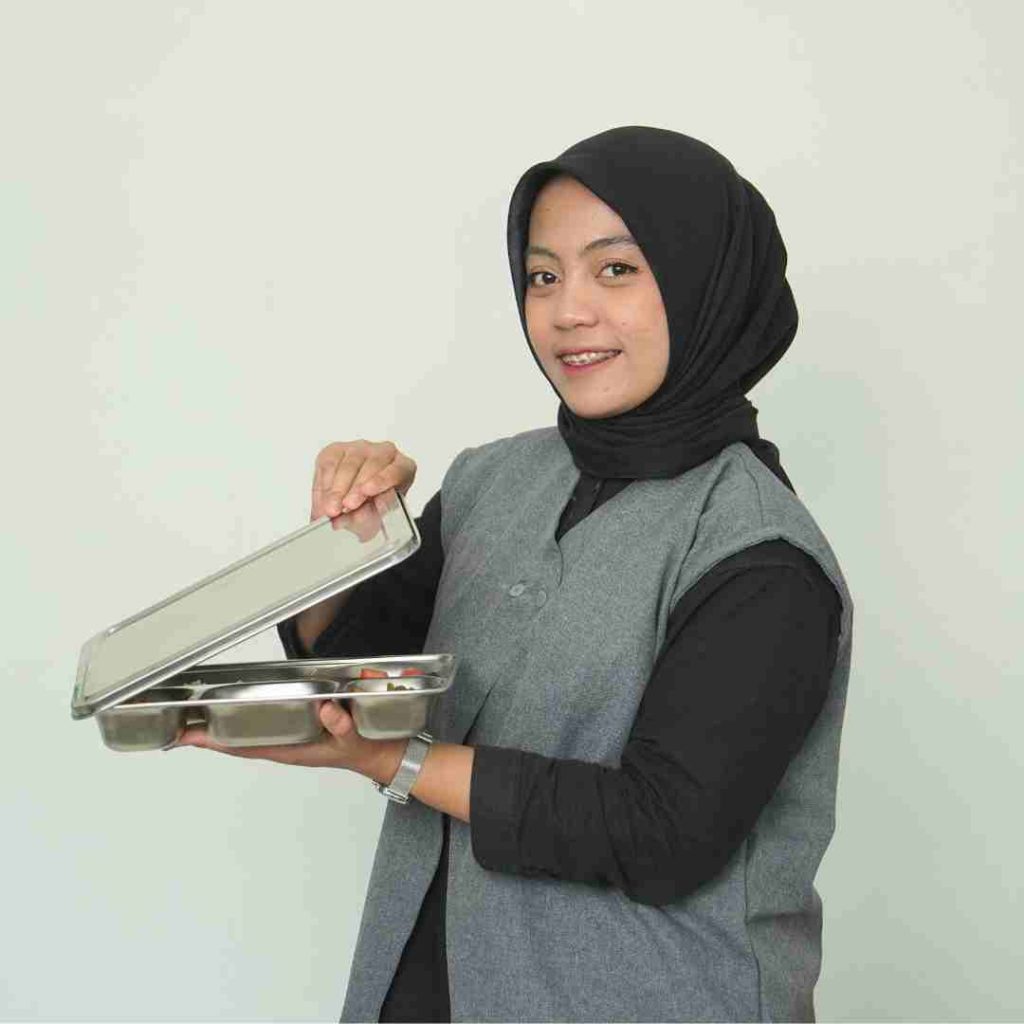 Tempat Makan Stainless 5 Sekat