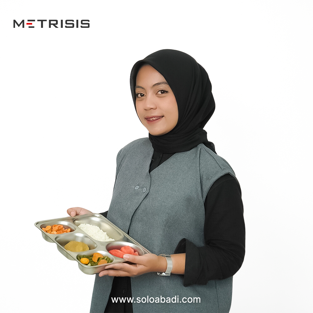 tempat makan stainless steel 5 sekat