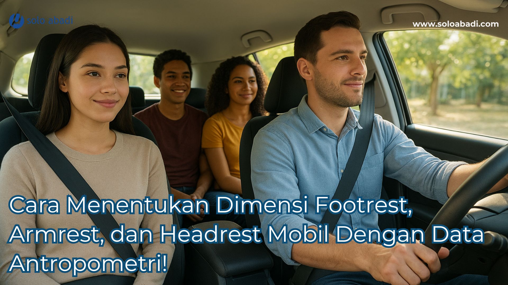 cara menentukan dimensi footrest, armrest, dan headrest mobil dengan data antropometri